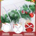 Zhengmy 16 Pcs 25 Inches Christmas Velvet Garland Ties Christmas Decorative Twist Ties for Banister Reusable and Flexible Twist for Xmas Home Decorations Holiday Craft Wrapping(White)