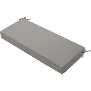 Favoyard Outdoor Bench Cushion 48 x 18 Inch Waterproof Patio Furniture Cushions 3-Year Color Fastness Garden Sofa Settee Couch Swing Pads with Handle and Attach Ties, Light Gray