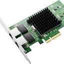 Gigabit Ethernet Converged Network Adapter (NIC) with Intel 82576 Chip -10/100/1000Mbps Dual RJ45 Port PCI Express 2.0 X1 Network Card