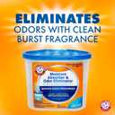 Arm & Hammer Clean Burst Moisture Absorber and Odor Eliminator Tubs, 14 oz., 3 Pack, Attract and Trap Excess Moisture, Eliminate Musty Odors, Convenient and Effective, MFG Date: 11/29/2023
