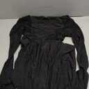 DAAWENXI Women's Fall Long Sleeve Midi Dress Mesh Square Neck Ruched Bodycon Wedding Guest Party Dresses Black, M