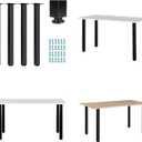 LCSDLHLSY Table Legs 28 inch, Adjustable Metal Furniture Legs,DIY Computer Desks Legs, Coffee Desks, Dining Table with Floor Protectors.