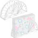 24 Pcs Napkin Holder Plastic Clear Napkin Holders for Table Freestanding Napkin Holder for Bathroom Kitchen Dining Table, Coffee Shop, Restaurant