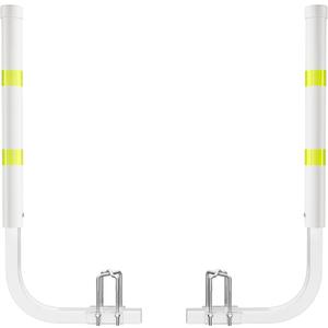 Boat Trailer Guide-ons, 40"/48" Adjustable Galvanized Steel Boat Guide Poles with PVC Pipes & Reflective Tape for Bass Boats, Center Console Boats, Ski Boats & Jon Boats, 2PCS