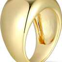 Amazon Essentials (Demi's Pick) Women's Dome Band Ring, Gold Plated