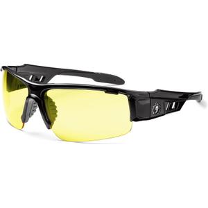 Ergodyne Skullerz DAGR Safety Glasses (Black Frame, Yellow Lens)