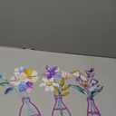 ArtCachet 3-Piece Metal Floral Wall Art - Bathroom Arts & Modern Farmhouse Decor,Home Wall Decors Sculptures for Living Room, Dining Room, Bedroom Wall Decorations & Housewarming Gift(Purple -2)