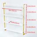 Industrial Metal Wall Shelf,Floating Wood Shelves Wall Mounted,36in Real Wood Book Shelves,4 Tier for Bedrooms Office