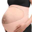 Momcozy Pregnancy Belly Band, CozySupport Ergonest Maternity Belly Band, Invisible Pregnancy Belt for Back, Abdomen, Waist (XX-Large, Oyster Pink)