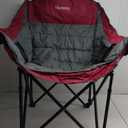 Oversized Camping Chair, Portable Folding Camping Chairs with Side Pocket, Cup Holder and Carry Bag, Heavy Duty Outdoor Camping Chairs for Adults, Fishing, Sports, Trip, up to 400lbs, Style 3 (Red)