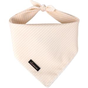 ARING PET Summer Dog Bandana-Cute Khaki Dog Bandanas, Comfortable Pet Scarf Dogs Triangle Bibs for Small to Large Boy Girl Dogs and Cats (Large (Pack of 1))