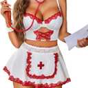 Avidlove Sexy Lingerie for Women Cosplay Lingerie Set Contrast Lace Costume Set(5pack)