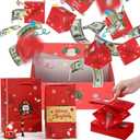 16pcs Surprise Gift Box Explosion for Money, 2025 Newly Folding Pop-Up Explosion Gift Box, Surprise Box Gift Box for Money, Christmas Boxes Explosion Gift Box for Money and Birthday(Red)