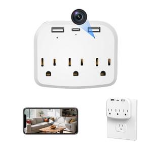 1080P Security Wall Outlet WiFi Camera Mini Wireless Nanny Camwith Bracket Function