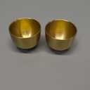 2 Pack Gold Shot Cups Brass Shot Glasses 2-7/8oz Cool Shot Glasses Set Man Cave Decor Vodka Tequila Whiskey Gifts for Men