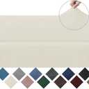 WEERRW Velvet Couch Cover for 3 Cushion Couch Covers - Stretch Sofa Slipcovers with Non Skid Foam and Elastic Bottom, Furniture Protector for Pets, Crafted from Soft Plush Fabric, Ivory, Large