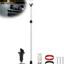 Boat Stern Light Anchor Light, 28"-48" Telescoping Pole Boat Lights LED with Base & Extra Bulb, Waterproof 3NM 360 All Round Marine Navigation Lights for Boats LED for Pontoon, Fishing, Bass Boats