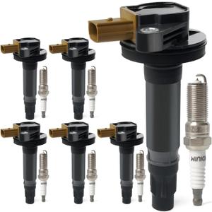 Set of 6 Ignition Coil Packs & Iridium Spark Plugs Compatible with 3.5L V6 Turbo Ford F150 Expedition Explorer Flex Taurus Transit 150 250 350 HD, Lincoln MKS MKT Navigator Replace UF646 DG549 SP534