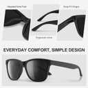 Polarized Sunglasses for Men and Women - Classic Fashion Sun Glasses Lightweight Shades for Driving Fishing Golf (A2 Black/Ice Blue Mirrored/White Mirrored)