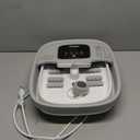 HOSPAN Collapsible Foot Spa with Heat, Bubble, Red Light, and Temperature Control, Foot Bath Massager with 8 Shiatsu Massage Rollers, Pedicure Foot Spa for Relaxation and Stress Relief (Gray)