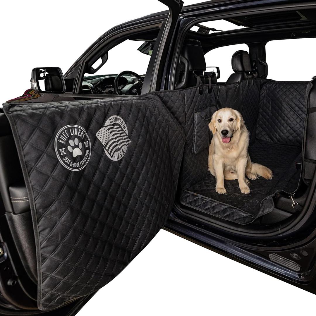 Dog Seat Cover for Back Seat, XL 2025 Black  Fits FullSize Crew Cab Trucks with FoldUp Seats  Waterproof, Heavy-Duty, NonSlip, & Machine-Safe  ScratchResistant Dog Hammock for Truck