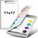 1 Pcs Aluminum 11'' x 17'' Clipboard with Storage Heavy Duty Metal Lightweight Form Holder with Capacity Clip 1 Compartment Clipboard for Student Teacher