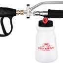 FENG PAI Foam Cannon with Pressure Washer and Dual Connector, 3-in-1 Short Lance Accessory for Snow Foam Cannon, Power Washer Blaster Kit for Car Washing and Cleaning, Sprayer Bottle 1L 4000 PSI