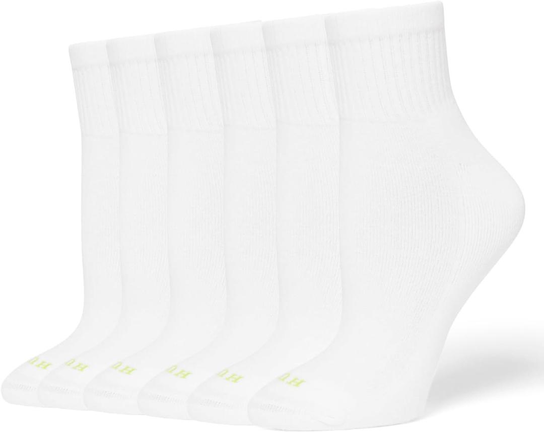 HUE Women's Mini Crew Sock 6-pack, One Size