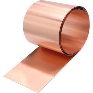 ELECTRAPICK Copper Flashing,20 Gauge(0.8mm) Thickness, 2in x 10ft, 99.95% Pure Copper Sheet Roll, Roofing Metal Flashing Roll for Contractors DIY Projects or Contractor