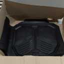 CAR PASS Heavy Duty Rubber Rear Car Mat, Deep-Dish Odorless Car Floor Mats All Weather, Universal Trim-to-Fit for SUVs Trucks Sedans, Waterproof Anti-Slip, Black