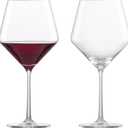 ZWIESEL GLAS Pure Burgundy Red Wine Glass (Set of 2), Burgundy Glasses for Red Wine, Dishwasher-Safe Tritan Crystal Glasses, Made in Germany (23 Ounce), 2 Count