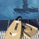 Arena Unisex Adult Powerfin Pro II Swim Training Fins Men and Women Silicone Short Blade Flippers Left-Right Customized, Sizes 42-43