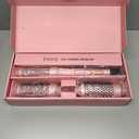 Farery PRO 3in1 Thermal Brush Set  Adjustable Temperature, Detachable Curling Brush Heads (1.25", 1.5", 1.77"), Dual MCH, 20s Fast Heating for Quick Volume & Effortless Curls, Rose Pink