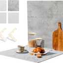 2 PCS 4 Pattern Boards Photo Backdrop for Flat Lay, Food Photography Background 24x24 Inch, BEIYANG (Marble+Light Gray)