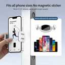 2 x kelofam Magnetic Phone Holder (Strong Magnet), Portable Gym Magnetic Phone Holder, Attach to Metal Surfaces, Compatible with All Smartphones 4.7-6.9 inchesWhite
