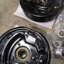SEHNSUCHT Trailer Electric Brake Drum Kit, One Pair of 5 hole on 5" Bolt Circle Brake Drum with 10" x2-1/4" Maual Adjusting Electric Brakes for 3500 lbs Axles, Replacement 10" Brake Hub Drum Assembly