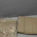 AOUTTUOA Driver Side Bottom Replacement Leather Seat Cover and Foam Cushion Tan Compatible with Ford F250 F350 Super Duty Lariat 2002 2003 2004 2005 2006 2007