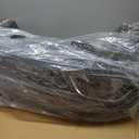 Wheeled Snow Plow Shovel, 20" H Heavy-Duty Steel Orange Blade with Single Handle, 5 Angles, 2 Wheels, Back Saver Pusher for Snow Removal on Driveway, Sidewalks and Doorways