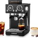 CHULUX Nero 20Bar Espresso Machine with Conical Burr Grinder for Cappuccino | Hot and Iced Espresso, 4-in-1 Brewing Function, Real-Time Pressure and Temp, Steam Wand for Microfoam, Home Barista Brewing