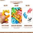 26pcs Alphabet Bath Toys for Toddlers , Educational Suction Bath Toys with Animal Letters, Montessori Sensory Toy for Kids 3-12, No Hole Food-Grade Silicone Toys for Autism/ADD/ADHD
