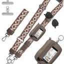 Phone Lanyard Crossbody with RFID Wallet & Eyeglass Holder, Anti-Theft Cell Phone Strap for Travel, Universal