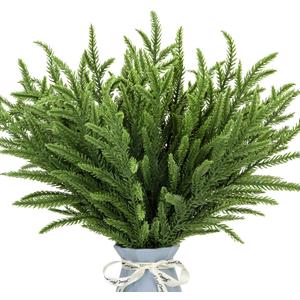 24Pcs Norfolk Pine Branches Stems 13.5" Artificial Pine Needles Sprigs Norfolk Pine Garland Accessories Vase Fillers Winter Fake Christmas Tree Picks Greenery Sprays for DIY Wreaths (24, Green) 24Pcs Norfolk Pine Branches Stems 13.5" Artificial Pine Needles Sprigs Norfolk Pine Garland Accessories Vase Fillers Winter Fake Christmas Tree Picks Greenery Sprays for DIY Wreaths (24, Green)