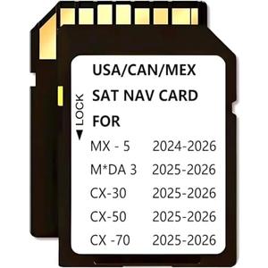 Navigation Memory Card Map Compatible with 2025 2026 Latest GPS Maz*da 3(2025 2026),Cx-30(2025 2026),Cx50(2025 2026),CX-50 Hybrid(2025 2026),Cx70(2025 2026),MX-5(2024-2026)