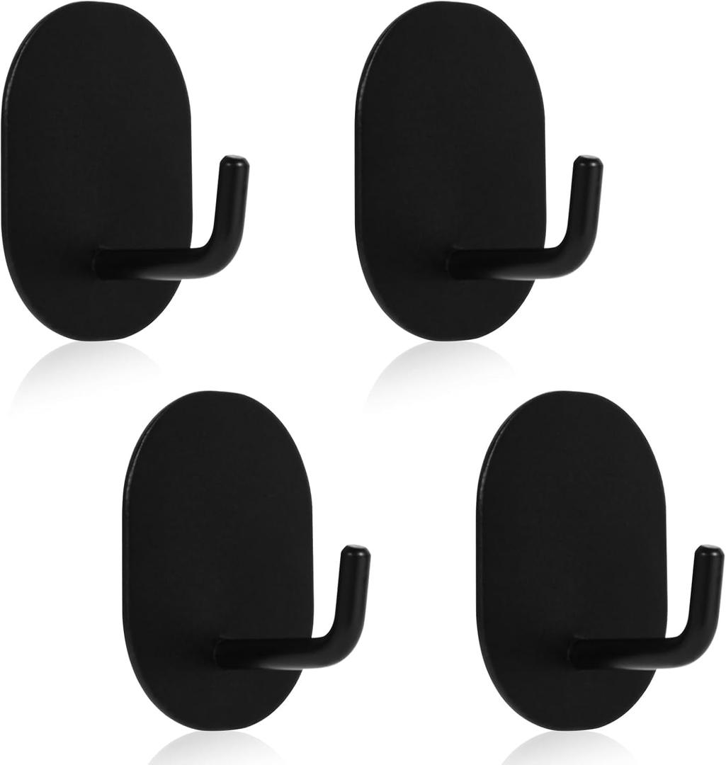 Heavy Duty Magnetic Hooks 4 Pack - 2 LBS, Strong Hooks for Refrigerator, Fridge, Cruise Cabins, Kitchen, Key, Towel, Classroom, Grill, Black 