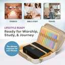 Large Bible Cover for Women - 8 x 12 x 2 inches. Journal Case, Bible Cover, Bible Case with Handles, Bible Carrying Case, Book Protector for Book Lovers,