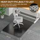 Office Chair Mat for Carpet 36x 48, Heavy Duty Desk Chair Mat for Low Pile Carpet with Cleats, Black Plastic Floor Mat for Gaming Chair, Smooth Rolling Carpet Chair Mat Protector