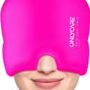 Migraine Relief Cap, ONLYCARE Headache Relief Cap, Soothing Migraine Mask, Odorless Gel Ice Head Wrap, Hot & Cold Therapy, Reusable Ice Pack for Tension and Stress (ROS Red)
