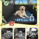 Victoper Dog Car Seat Cover, 600D Heavy Dute Car Seat Cover for Dogs Pets,100% Waterproof Anti-Scratch Nonslip Dog Hammock for Cars, Hard Bottom Seat Covers Protector for Sedan SUV Truck PU Leather
