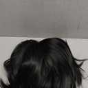 DDHAIR Black Wig with Bangs,Heat Resistant Fiber Synthetic Hair Cosplay Party Straight Wigs for White Women (Black)