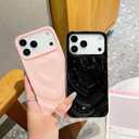Compatible with iPhone 17 Pro Case - Cute Love Heart Ripple Design with Soft TPU Shockproof Protective Phone Cover for Girls Women (Pink)